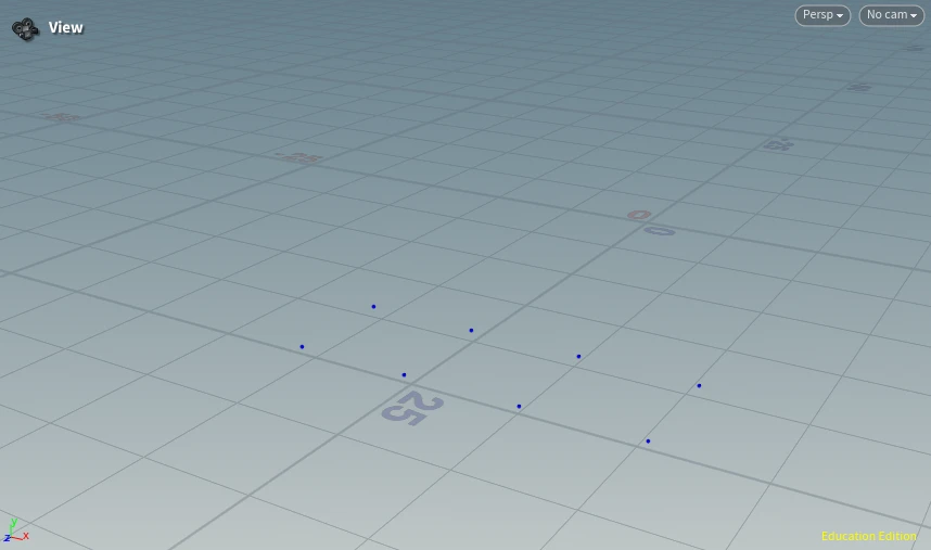 The eight remaining points in two rows of four, after the climb